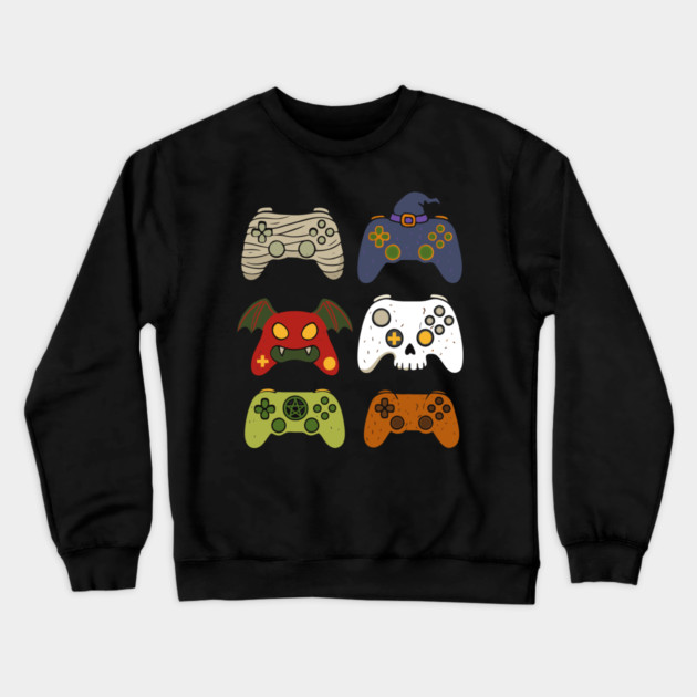 Gaming Controllers Halloween Crewneck Sweatshirt by The WYLD Tribe
