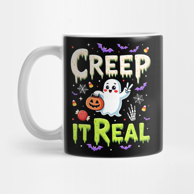 Creep It Real Funny Halloween Ghost by MCALTees