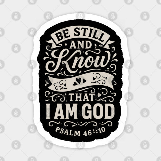 Be still and know that I am God. Sticker by Eric's Store 10