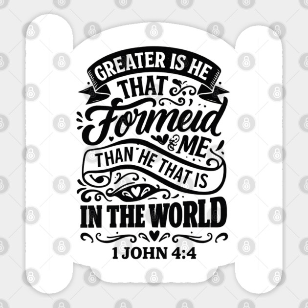 Greater is He that is in me than he that is in the world. Sticker by Eric's Store 10