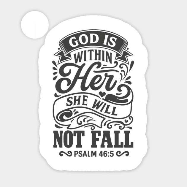God is within her, she will not fall. Magnet by Eric's Store 10