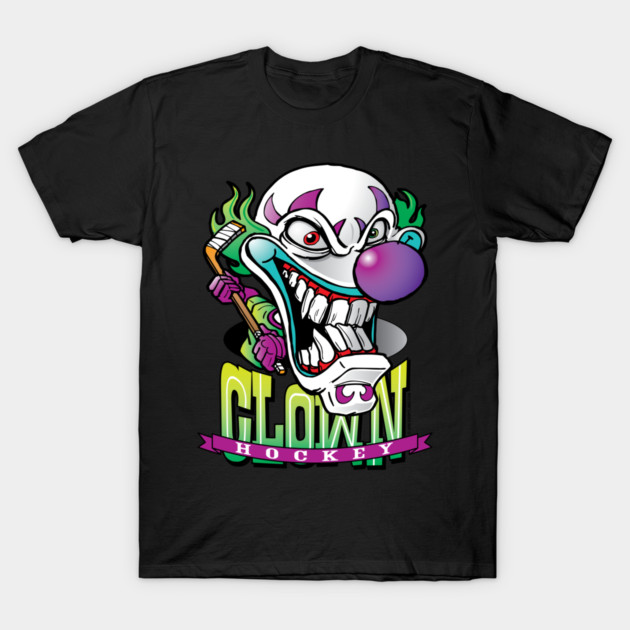Crazy Clown Hockey T-Shirt by eShirtLabs