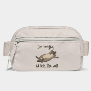 Fainting dramatic raccoon is so hungry he'd lick the wall Bag