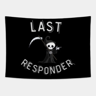 Sarcastic Skeleton – Spooky Dark Humor Graphic Tapestry