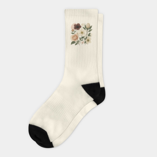 Ranunculus Anemone Hellebore Protea Modern Vintage Socks by Sharafeldin  's Store