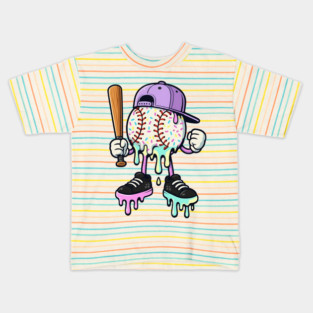 Baseball-Drip-Icecream Kids T-Shirt