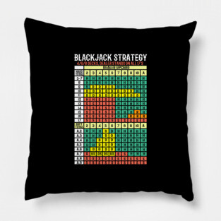 Blackjack Strategy Card I Card Deck I Casino  graphic Pillow