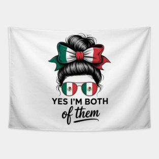 Half Mexican And Italian Mexico Italy Flag Mexitalian Girl Tapestry