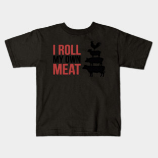 Funny Grilling Smoking Meat Smoker Dad Grillers BBQ Lovers Kids T-Shirt