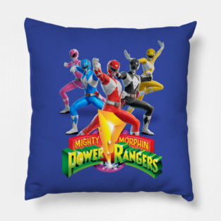 Power Rangers Action Pose Retro Pillow