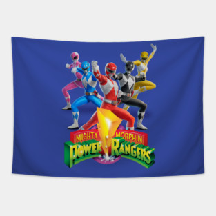 Power Rangers Action Pose Retro Tapestry
