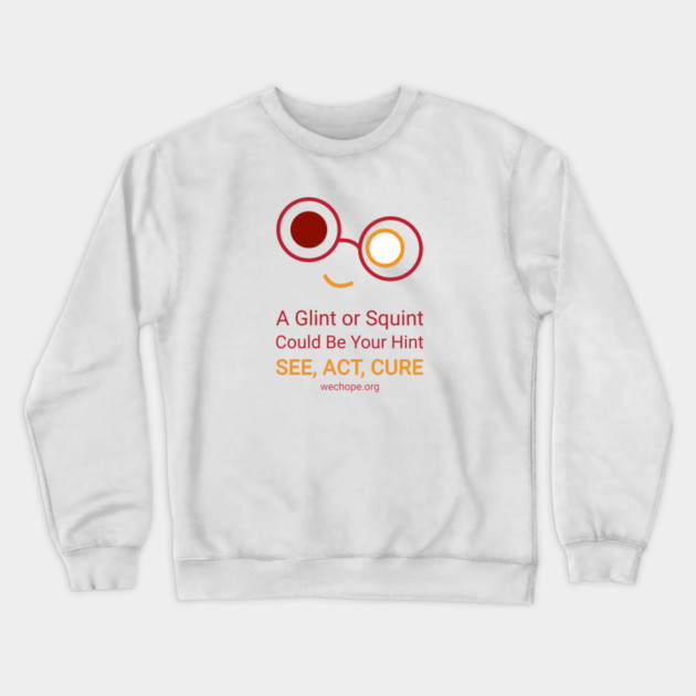 A Glint Or Squint - Red Crewneck Sweatshirt by World Eye Cancer Hope