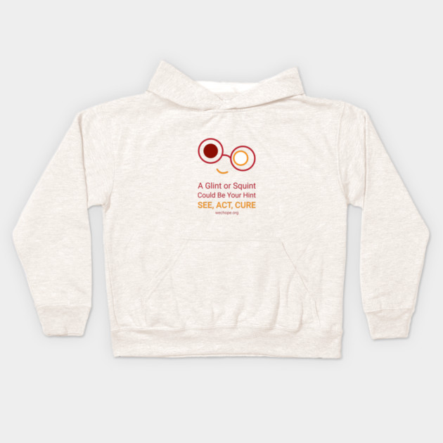 A Glint Or Squint - Red Kids Hoodie by World Eye Cancer Hope