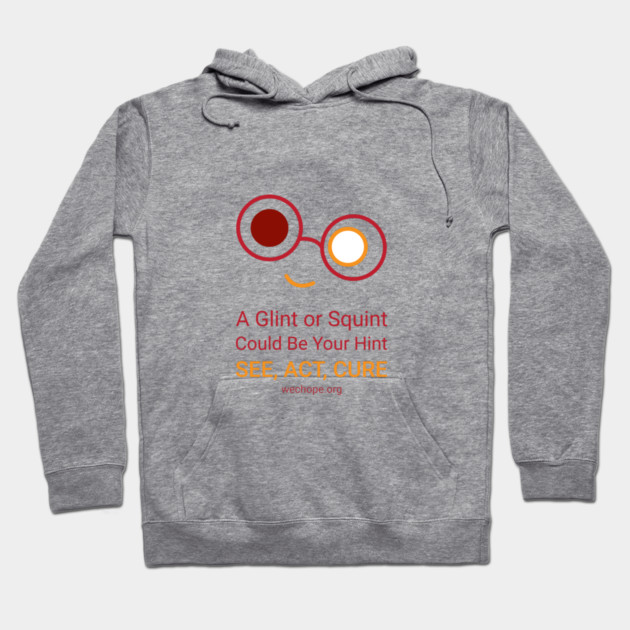 A Glint Or Squint - Red Hoodie by World Eye Cancer Hope
