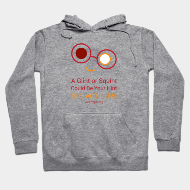 A Glint Or Squint - Red Hoodie by World Eye Cancer Hope