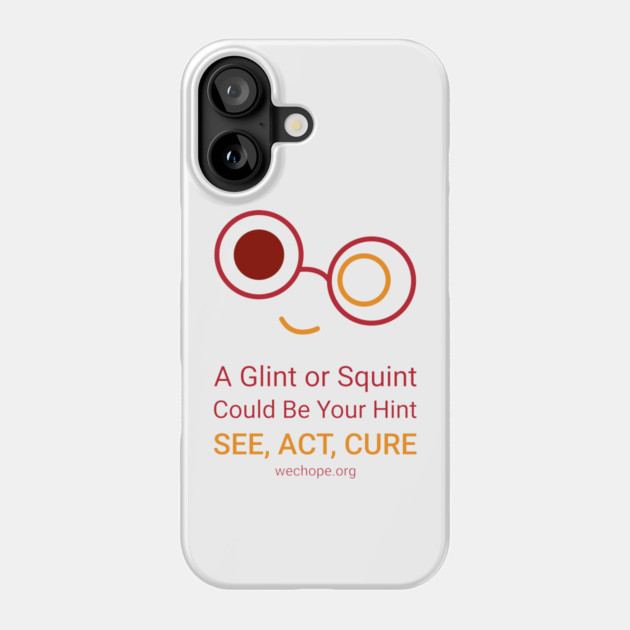 A Glint Or Squint - Red Phone Case by World Eye Cancer Hope