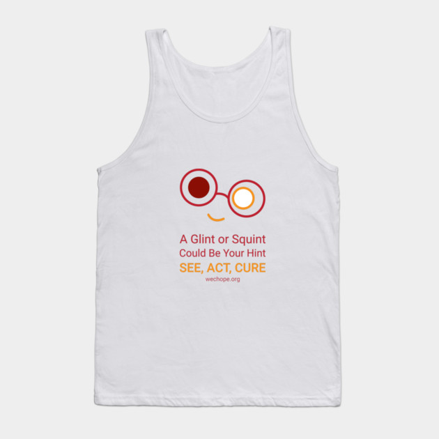 A Glint Or Squint - Red Tank Top by World Eye Cancer Hope