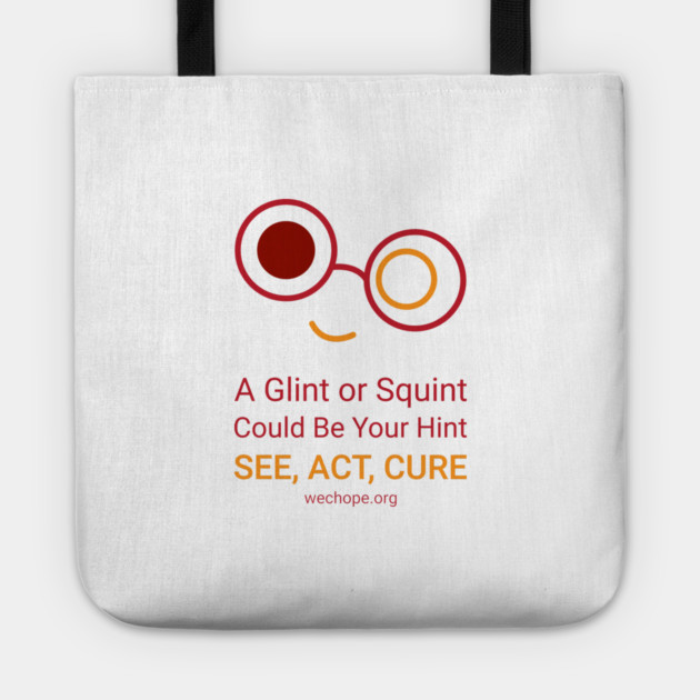 A Glint Or Squint - Red Tote by World Eye Cancer Hope