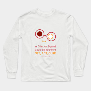 A Glint Or Squint - Red Long Sleeve T-Shirt