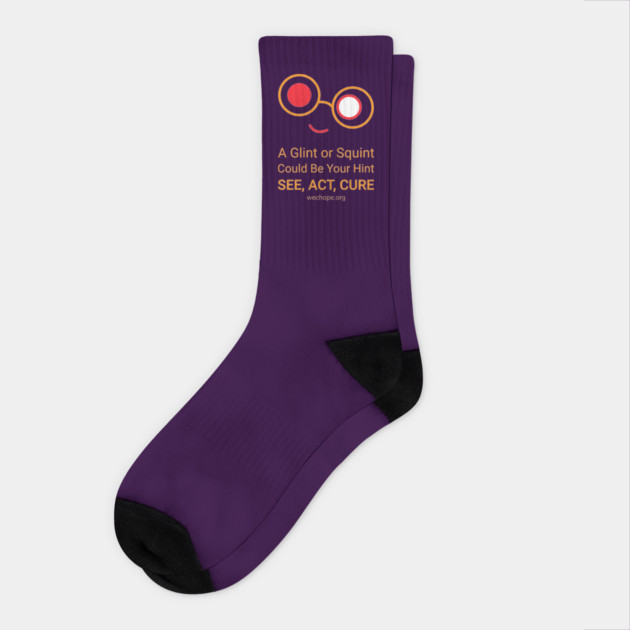 A Glint or Squint – Gold Socks by World Eye Cancer Hope
