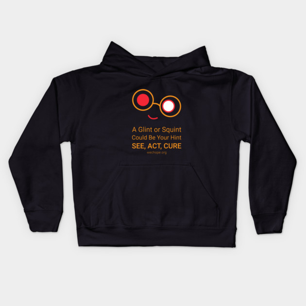 A Glint or Squint – Gold Kids Hoodie by World Eye Cancer Hope