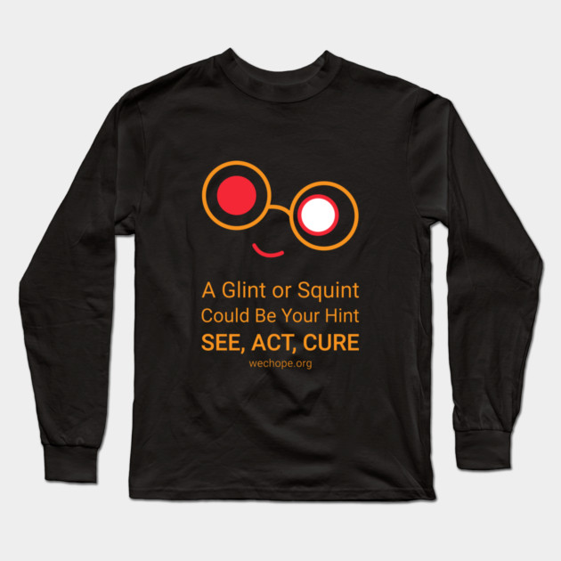 A Glint or Squint – Gold Long Sleeve T-Shirt by World Eye Cancer Hope
