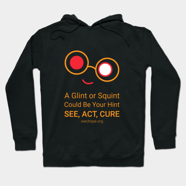 A Glint or Squint – Gold Hoodie by World Eye Cancer Hope