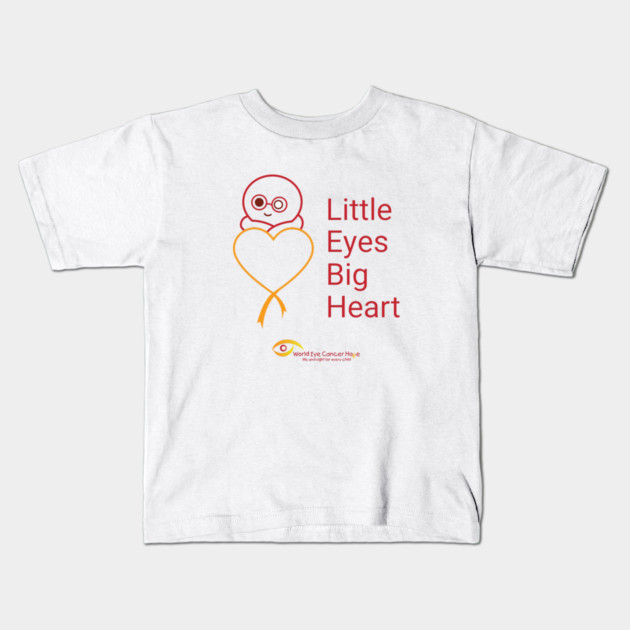 Little Eyes Big Heart - Red Kids T-Shirt by World Eye Cancer Hope
