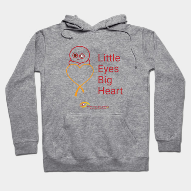 Little Eyes Big Heart - Red Hoodie by World Eye Cancer Hope