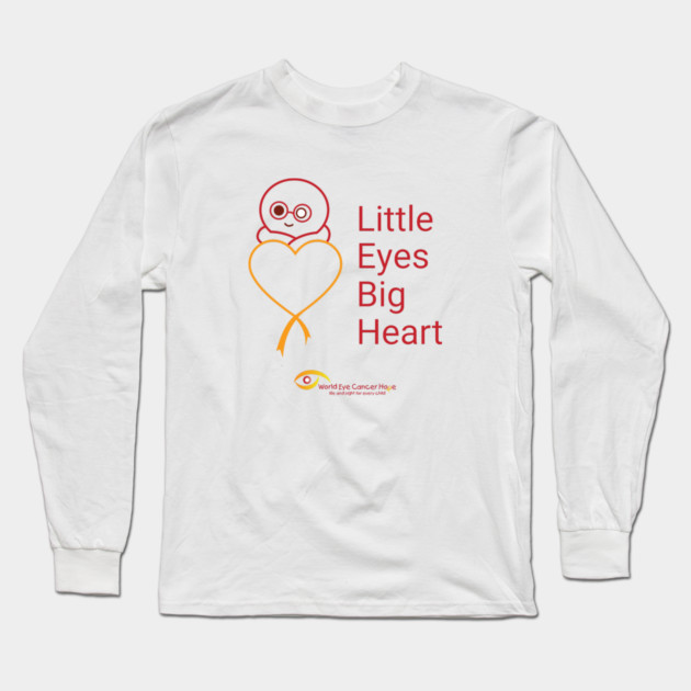 Little Eyes Big Heart - Red Long Sleeve T-Shirt by World Eye Cancer Hope