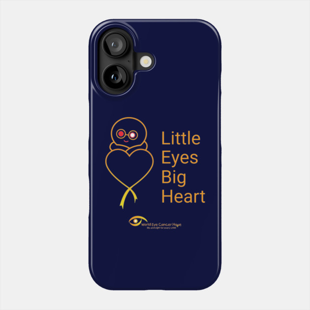 Little Eyes Big Heart – Gold Phone Case by World Eye Cancer Hope