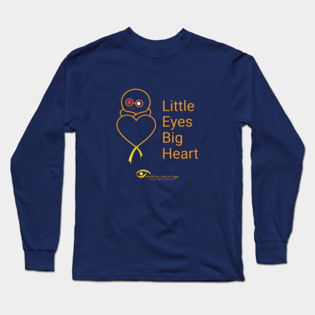 Little Eyes Big Heart – Gold Long Sleeve T-Shirt by World Eye Cancer Hope