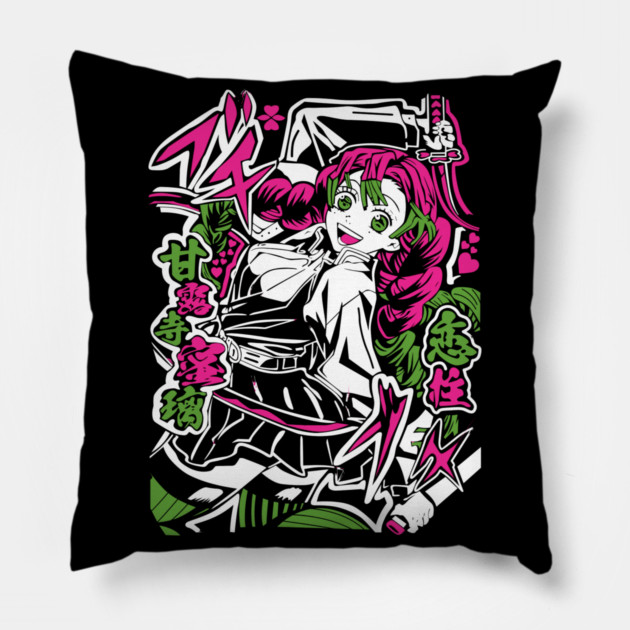 Demon Slayer Mitsuri Whip Blade Slash Pillow by Otaku Vibes