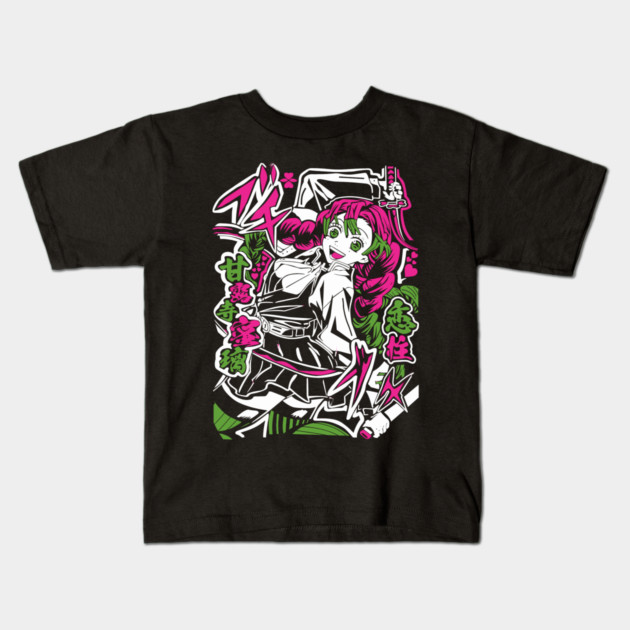 Demon Slayer Mitsuri Whip Blade Slash Kids T-Shirt by Otaku Vibes