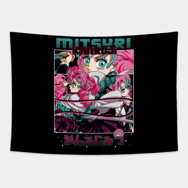 Kimetsu no Yaiba - Mitsuri Kanroji Tapestry by Otaku Vibes