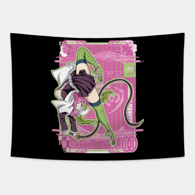 Mitsuri Kanroji - Demon Slayer: Kimetsu no Yaiba Tapestry by Otaku Vibes