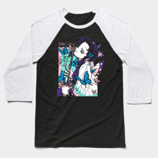 Demon Slayer Shinobu Butterfly Blade Pose Baseball T-Shirt