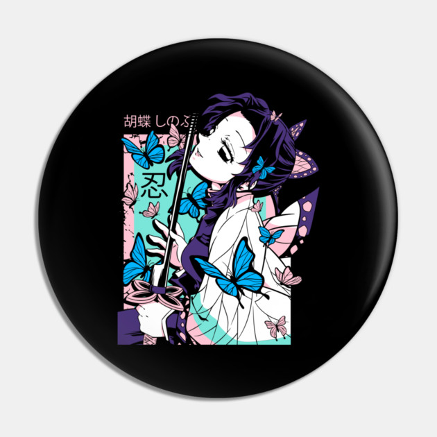 Demon Slayer Shinobu Butterfly Blade Pose Pin by Otaku Vibes