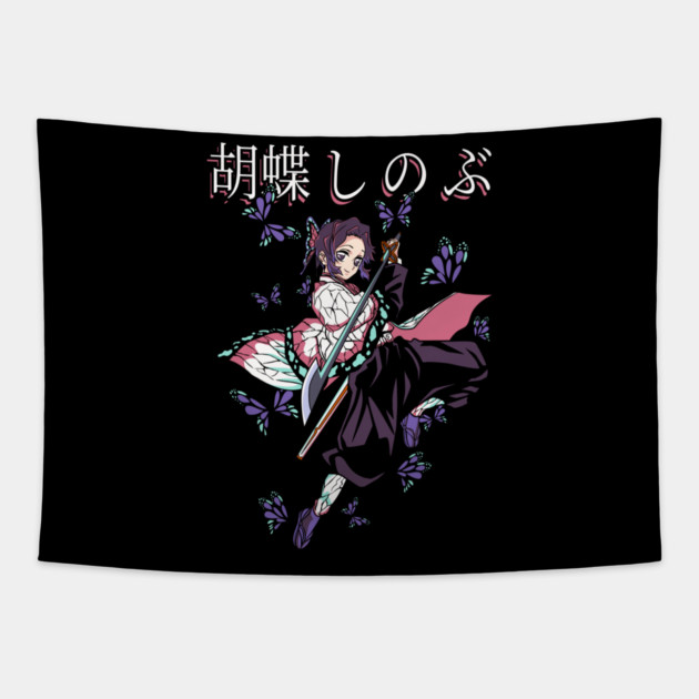 Shinobu - Demon Slayer: Kimetsu no Yaiba Tapestry by Otaku Vibes