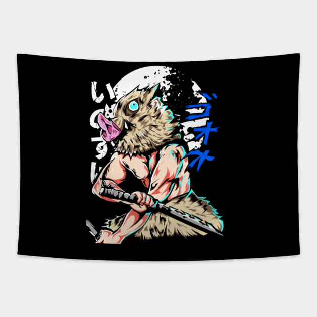 Inosuke - Demon Slayer: Kimetsu no Yaiba Tapestry by Otaku Vibes
