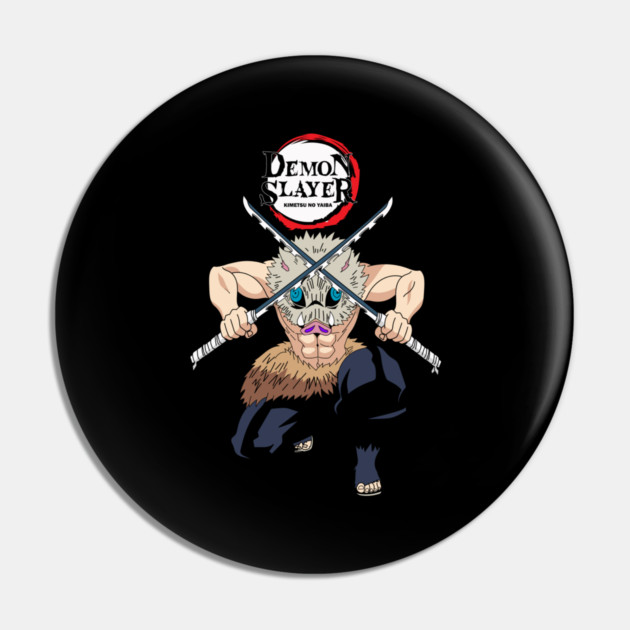 Demon Slayer - Inosuke in Action Pin by Otaku Vibes