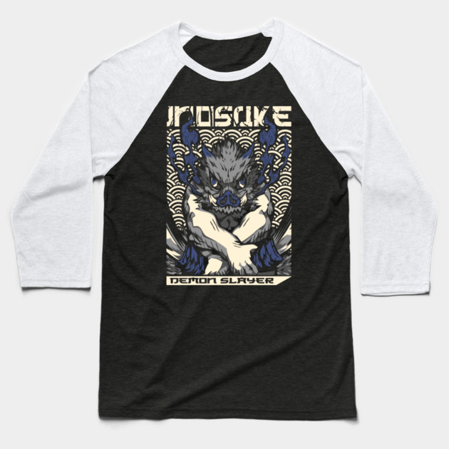 Demon Slayer Inosuke Raging Beast Form Baseball T-Shirt by Otaku Vibes