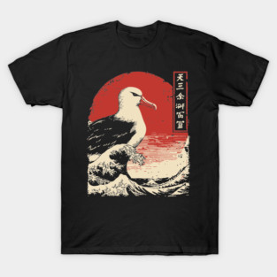 Majestic Seagull and The Great Wave Art T-Shirt