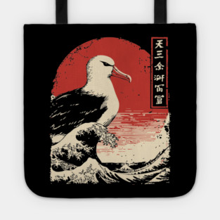Majestic Seagull and The Great Wave Art Tote
