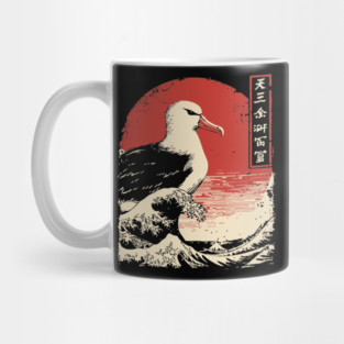 Majestic Seagull and The Great Wave Art Mug