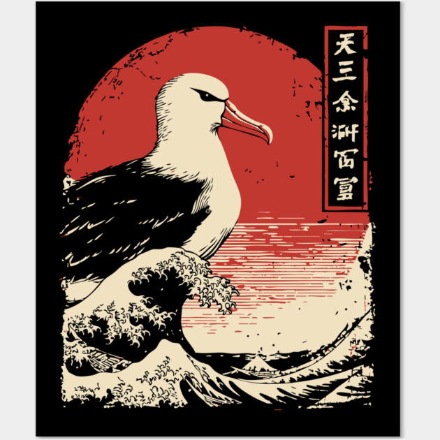 Majestic Seagull and The Great Wave Art Wall Art by TuncGK