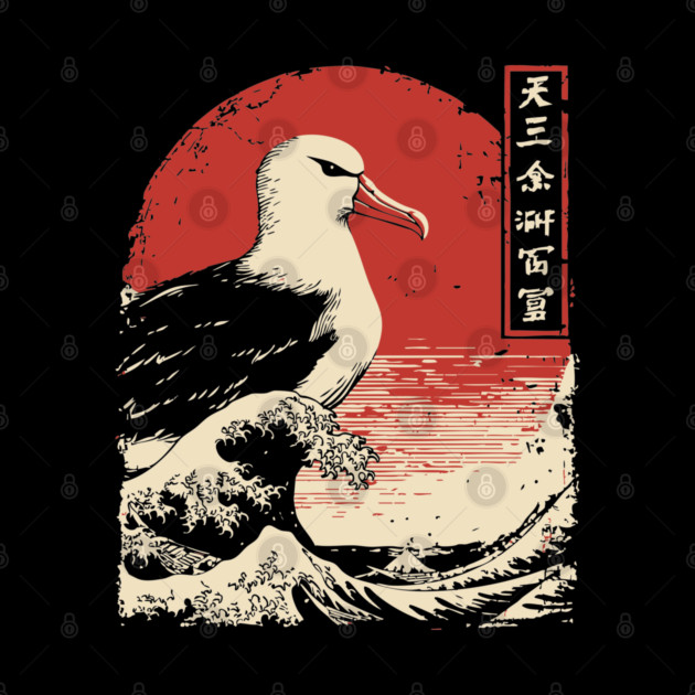 Majestic Seagull and The Great Wave Art by TuncGK