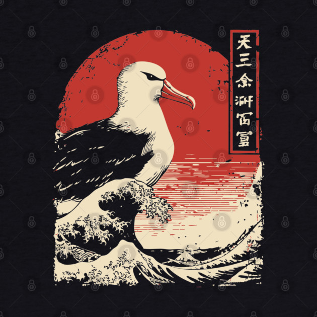 Majestic Seagull and The Great Wave Art by TuncGK