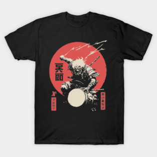 Raijin God of Thunder Vintage Japanese Mythology T-Shirt