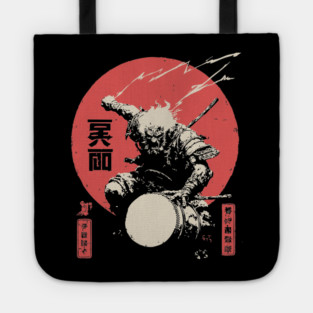 Raijin God of Thunder Vintage Japanese Mythology Tote